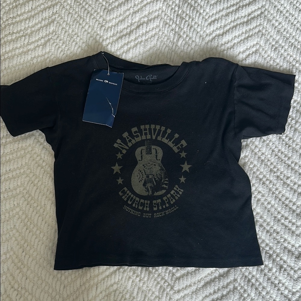 Brandy Melville Black Short Sleeve Tee with Graphic